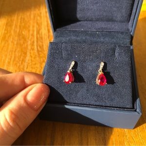 Michael Hill ruby and Diamond earrings